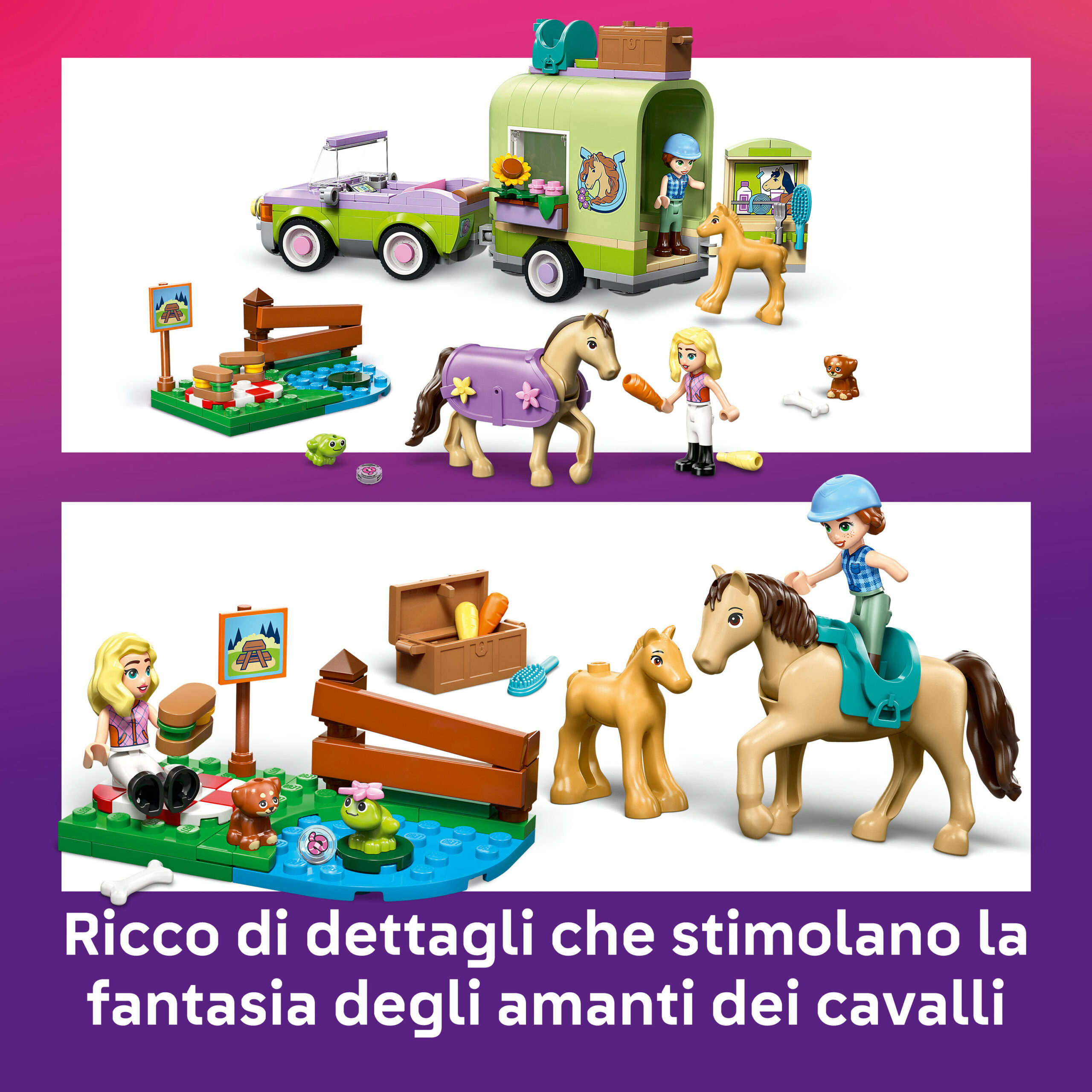 Lego friends 42695 – rimorchio per cavallo e puledro - LEGO FRIENDS