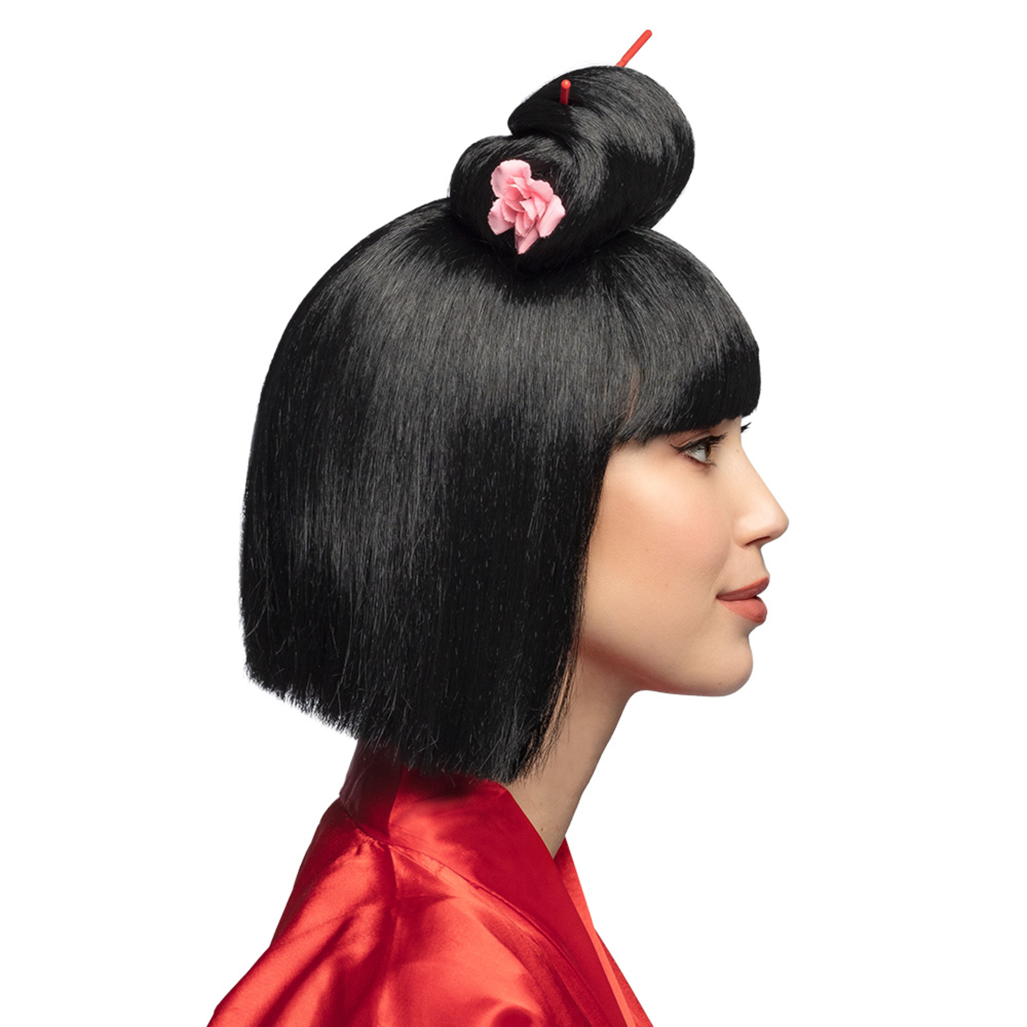 Parrucca maiko stile cinese con bastoncini - BIGIEMME