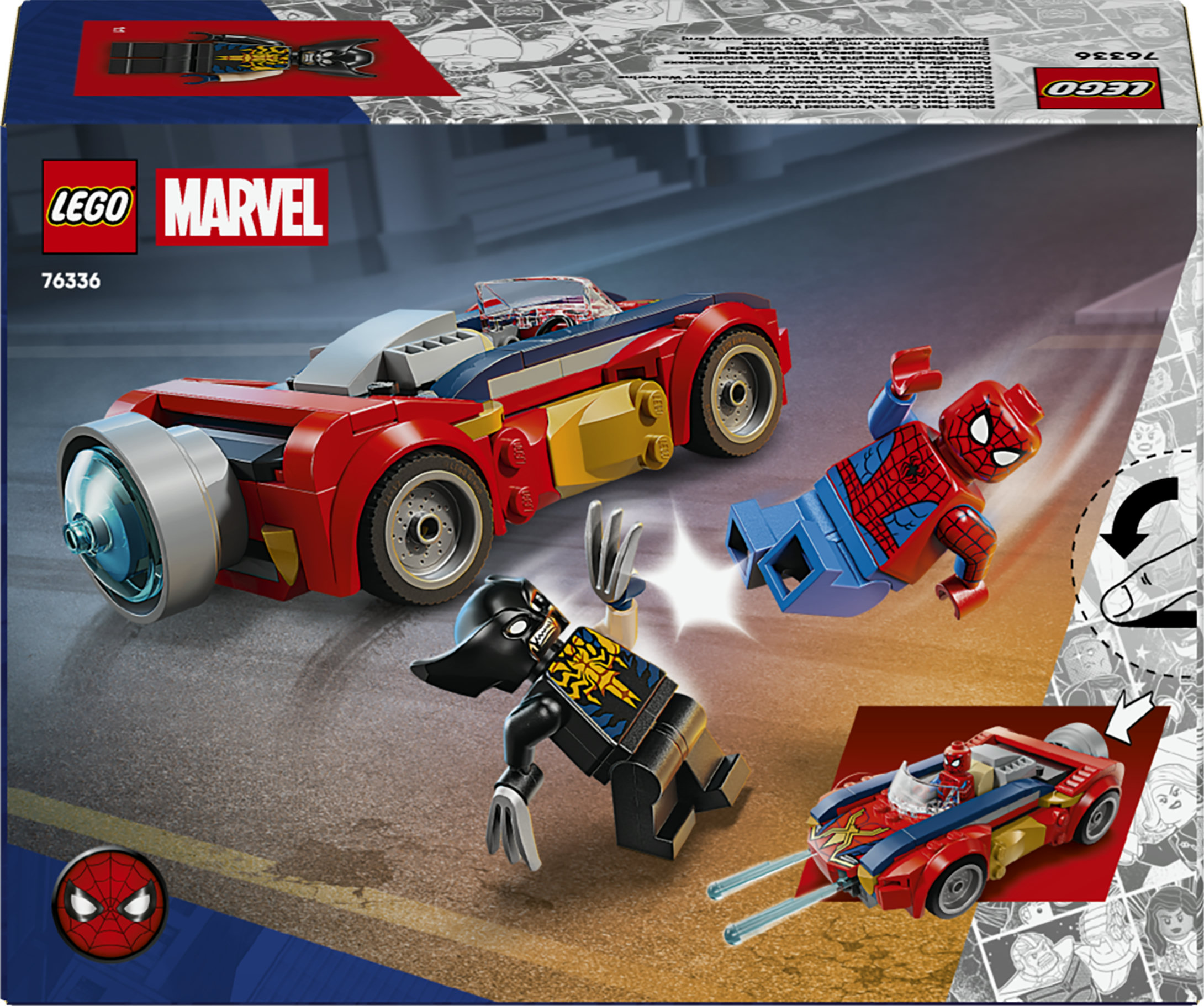 Lego | marvel 76336 auto di spider-man vs. venomized wolverine - LEGO SUPER HEROES