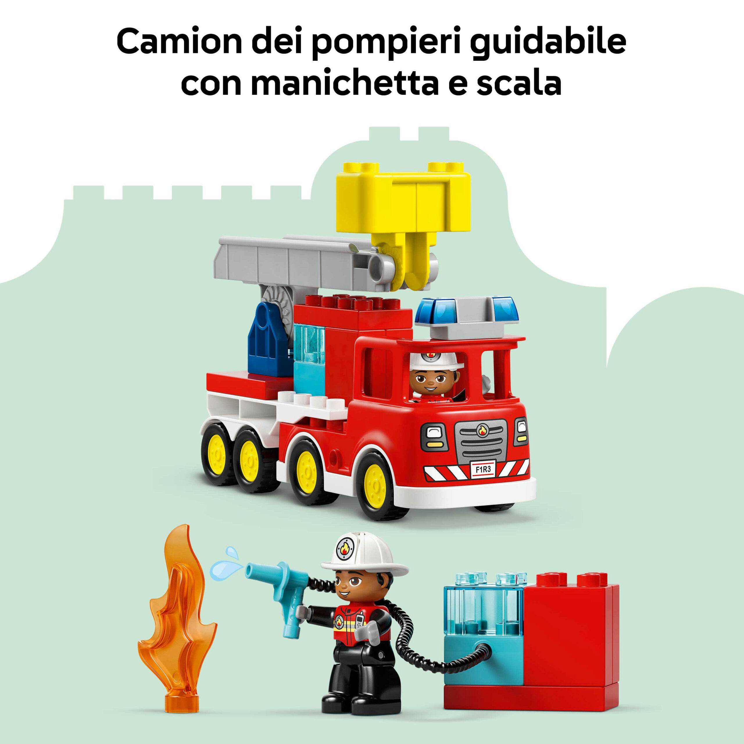 Lego duplo 10473 autopompa con manichetta e pompiere - LEGO DUPLO
