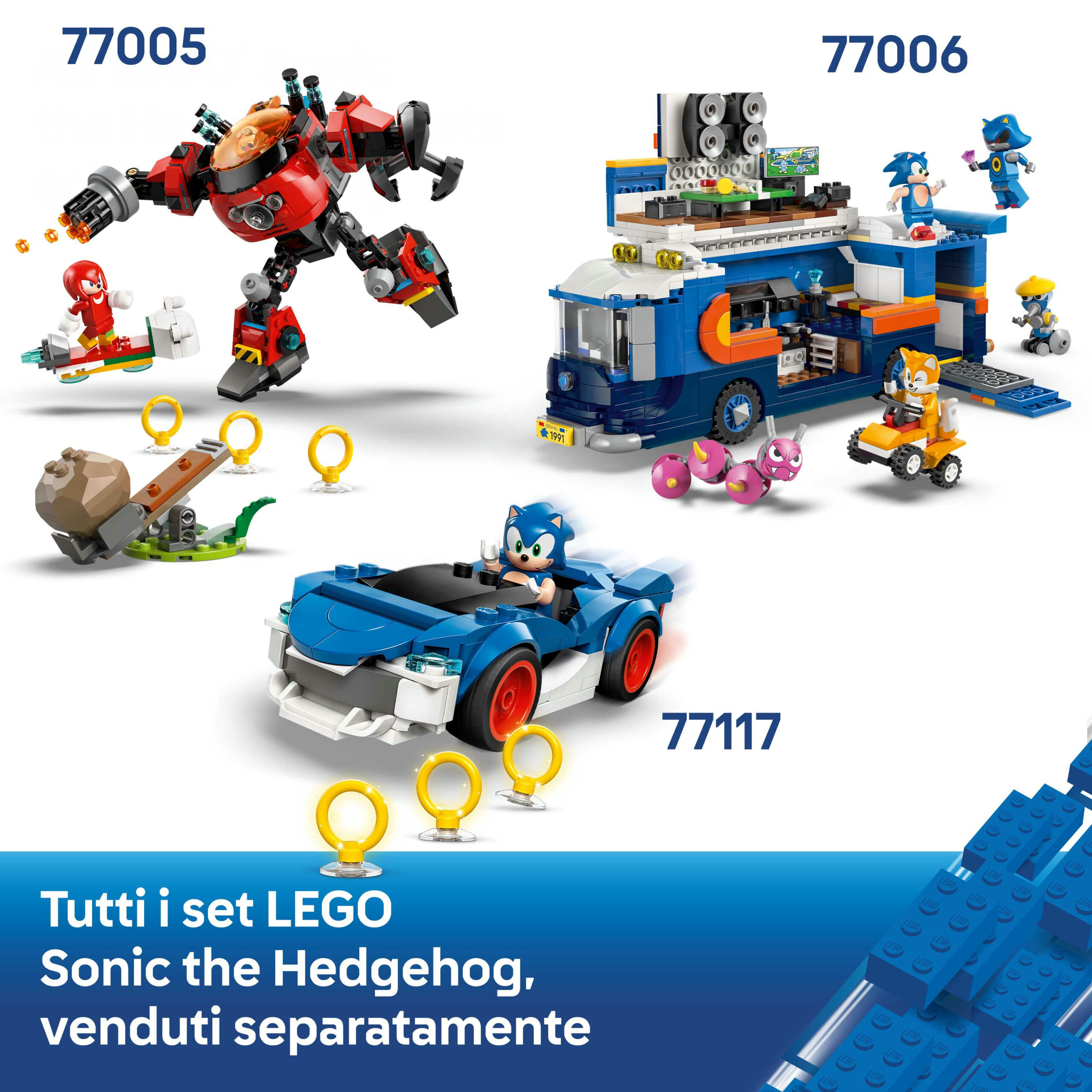 Lego sonic 77118 – auto di silver vs monster truck di knuckles - Lego