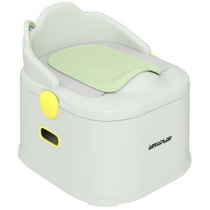 Vasino per bambini 3 in 1 con vaschetta rimovibile e imbottitura, età 6 mesi-6 anni, grigio - 