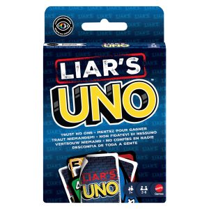 Mattel games – liar’s uno - nuova versione del gioco uno con bluff, trucchi e sfide tra giocatori - UNO