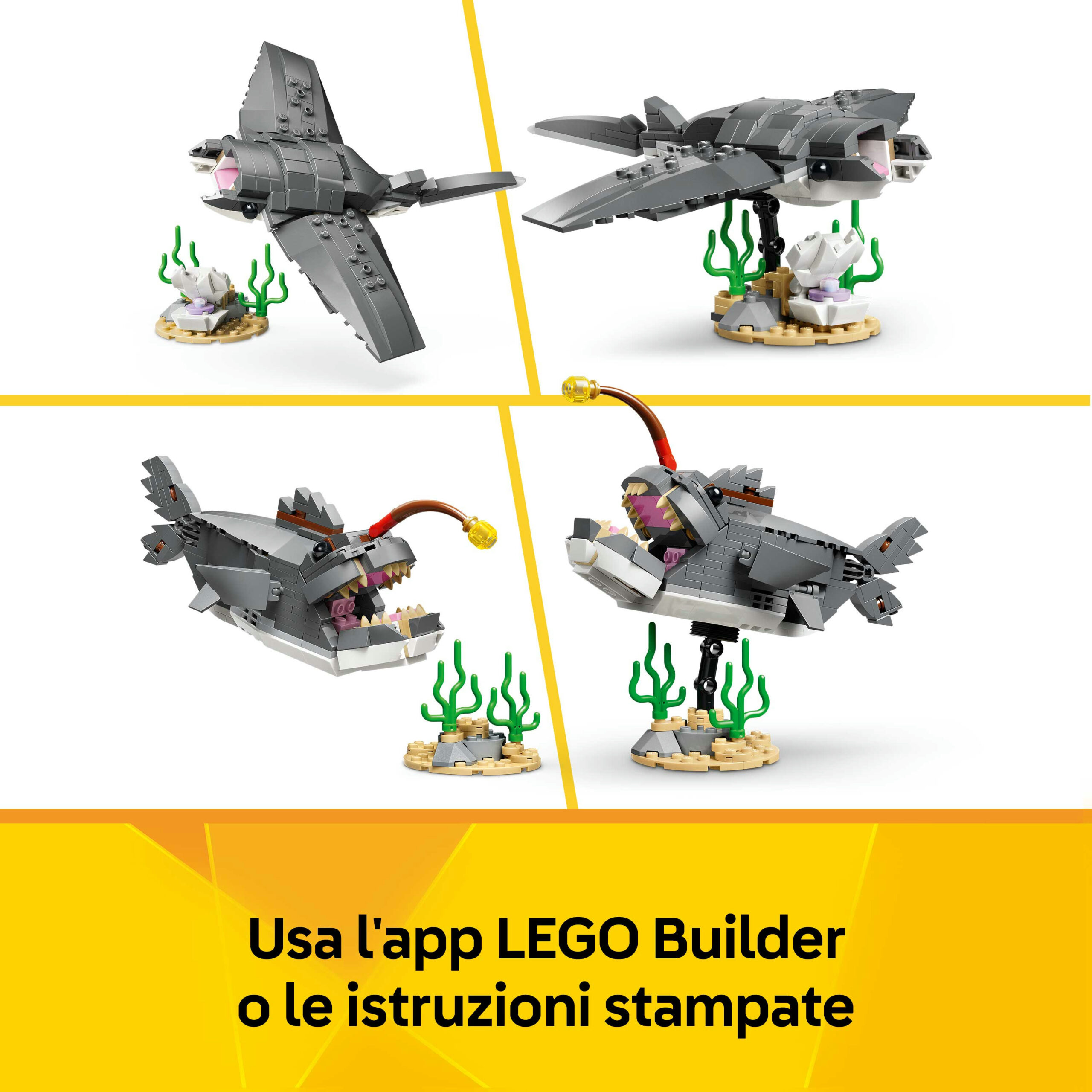 Lego creator 31381 – squalo con scrigno del tesoro 3in1 - LEGO CREATOR