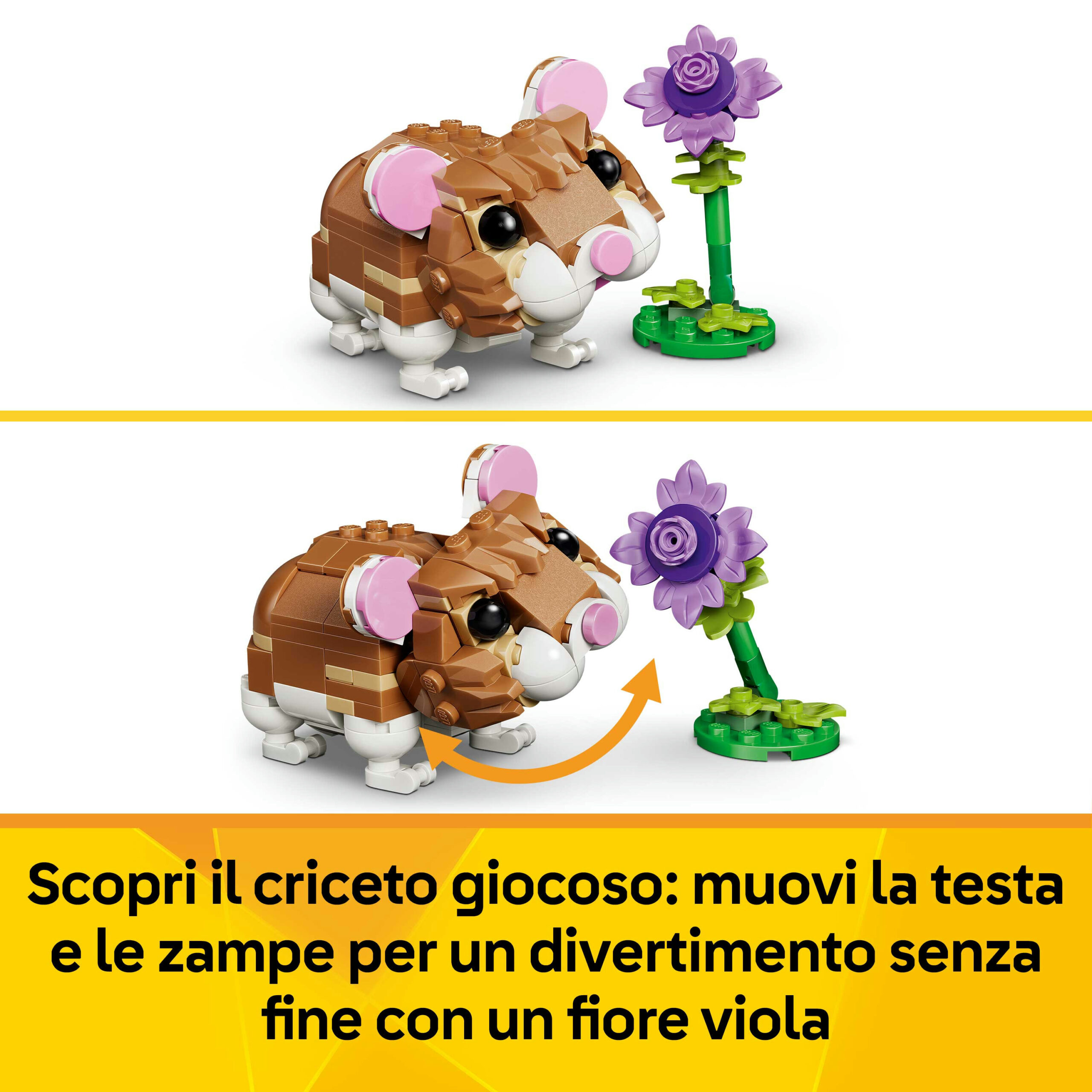 Lego creator 31376 3in1 simpatico criceto con fiore giocattolo - LEGO CREATOR
