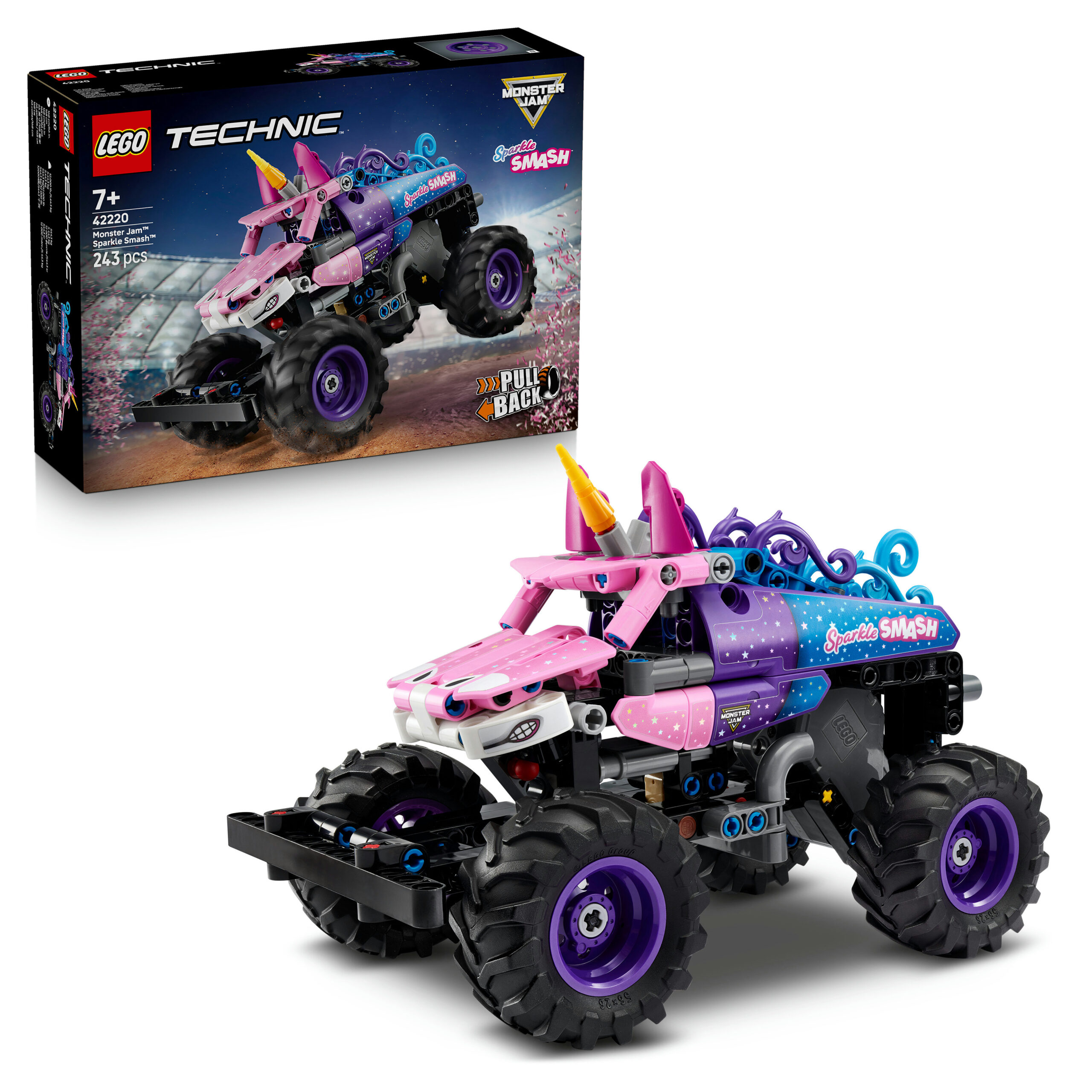 Lego technic 42220 – monster jam sparkle smash pull-back - LEGO TECHNIC