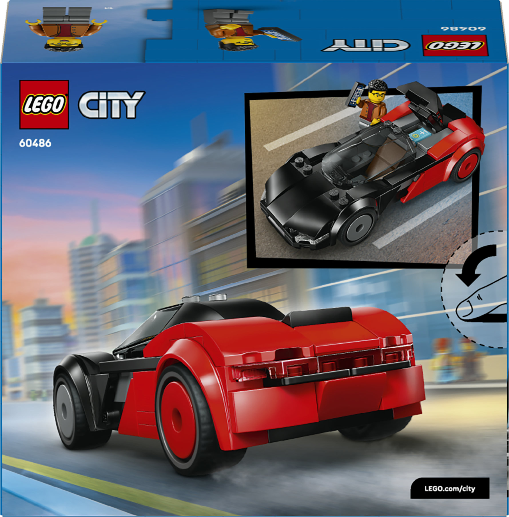 Lego city 60486 supercar ev, macchina giocattolo con minifigure - LEGO CITY