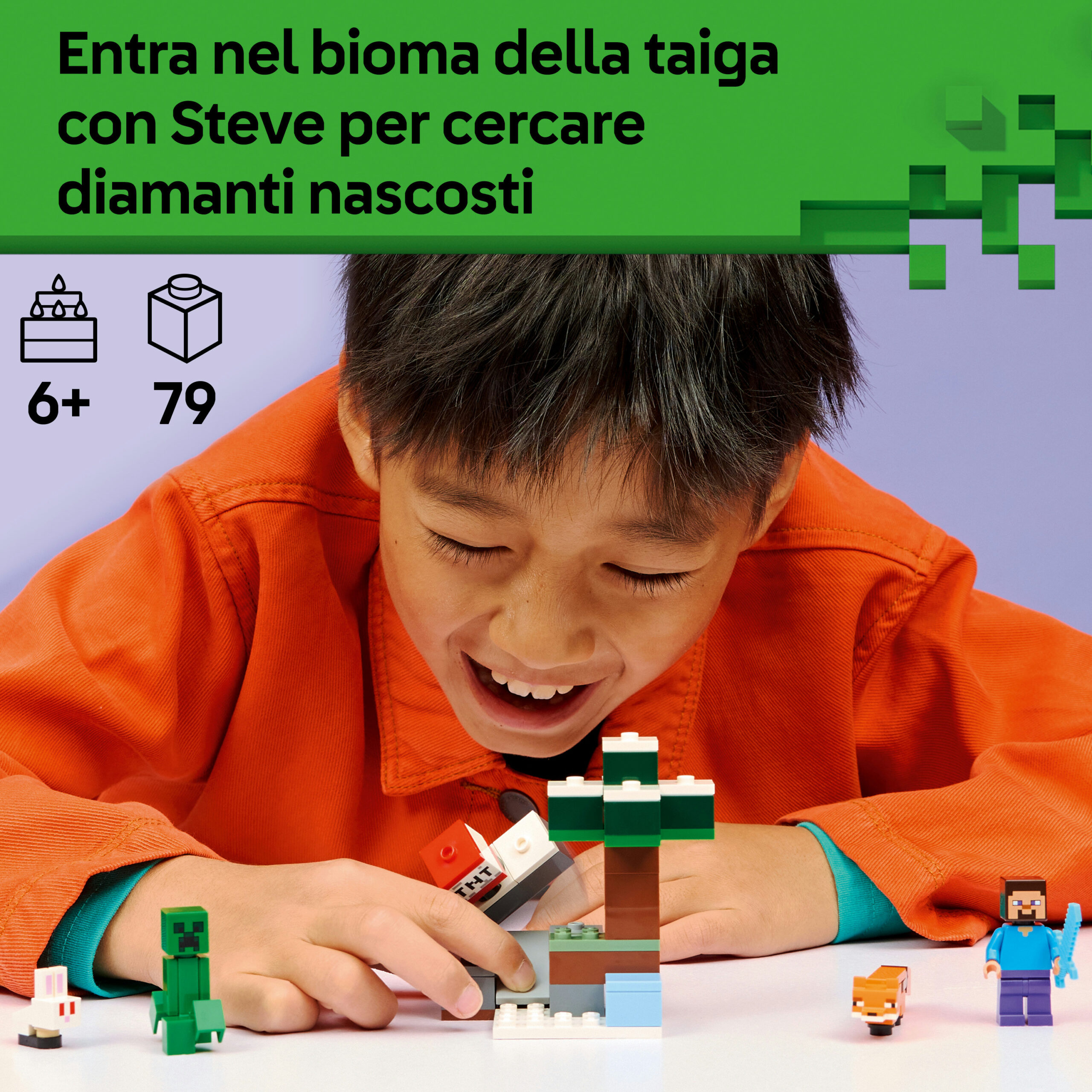 Lego minecraft 21583 – avventura di steve nella taiga - Lego
