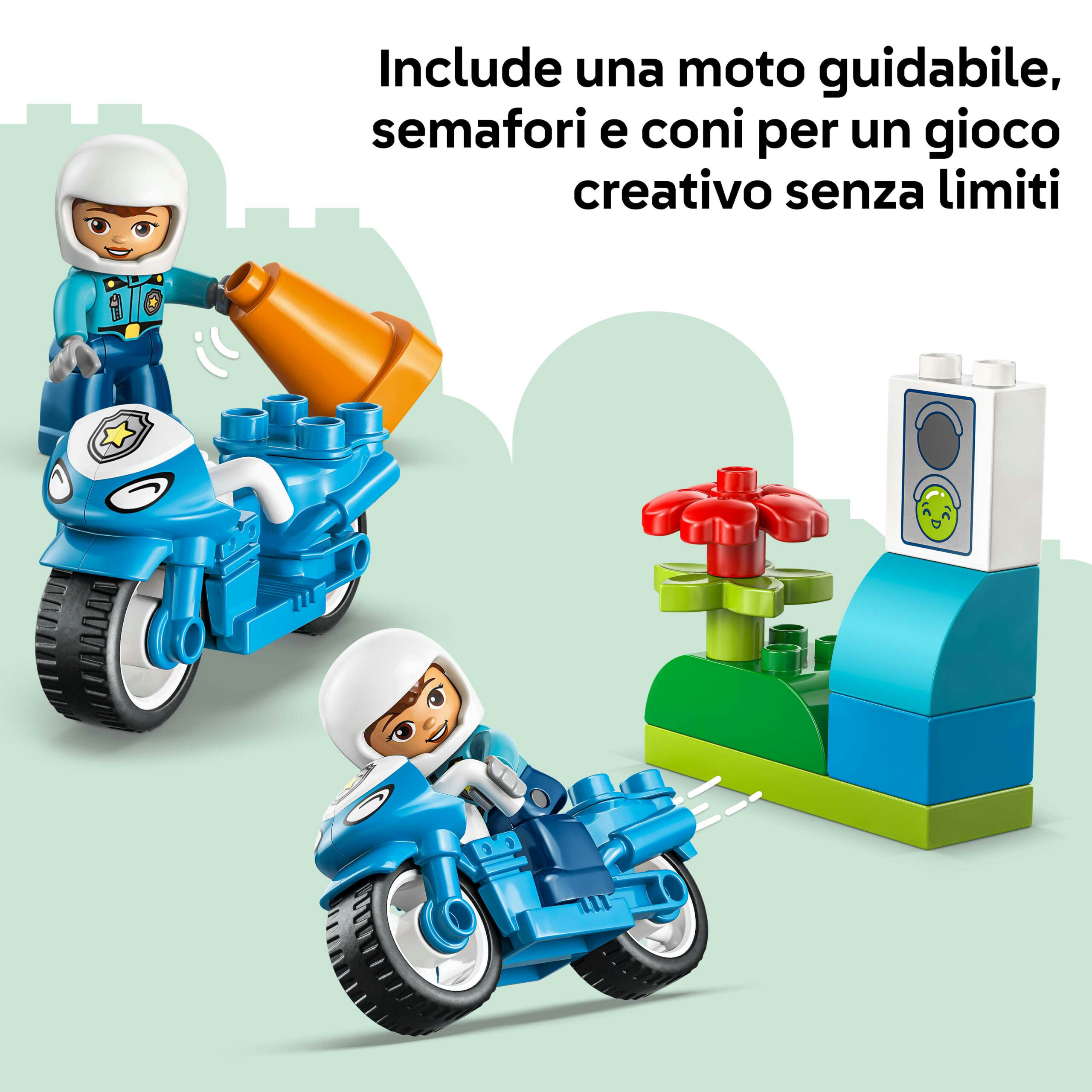 Lego duplo 10471 motocicletta blu della polizia - LEGO DUPLO