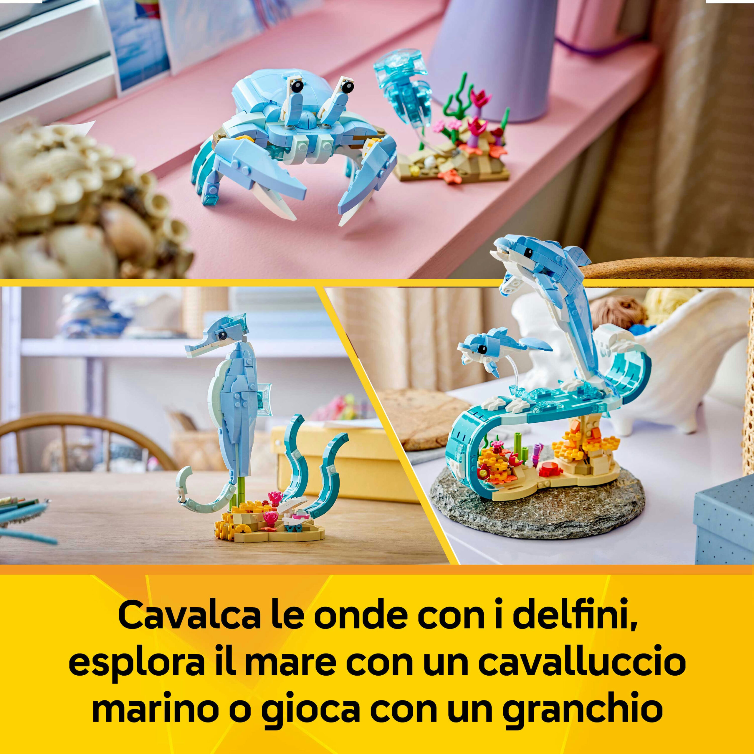Lego creator 31385 3in1 animali marini: meravigliosi delfini giocattolo - LEGO CREATOR