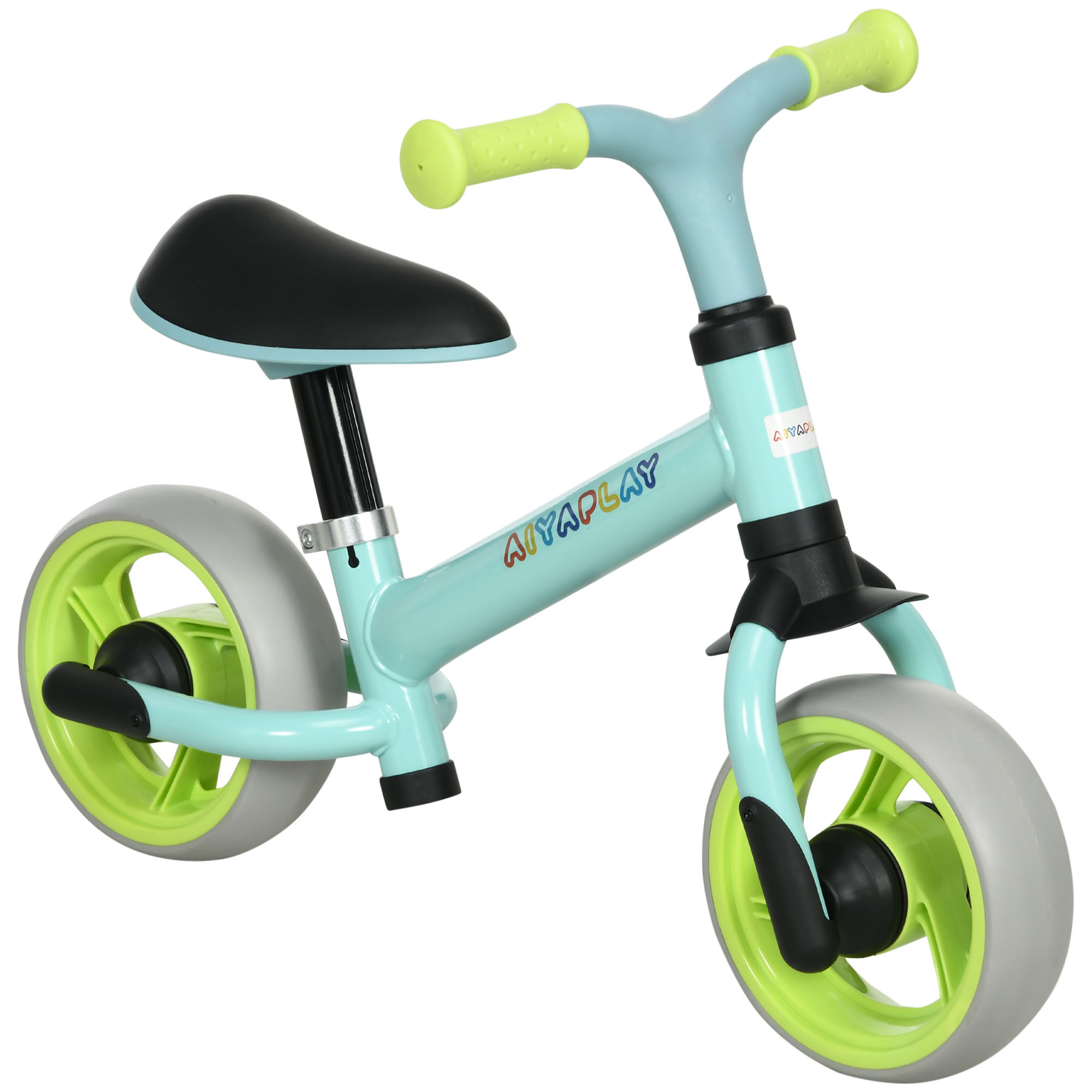 Bici senza pedali per bambini max 4 anni con sella regolabile, in acciaio, pp, pu e tpr, 66.5x34x47 cm - 