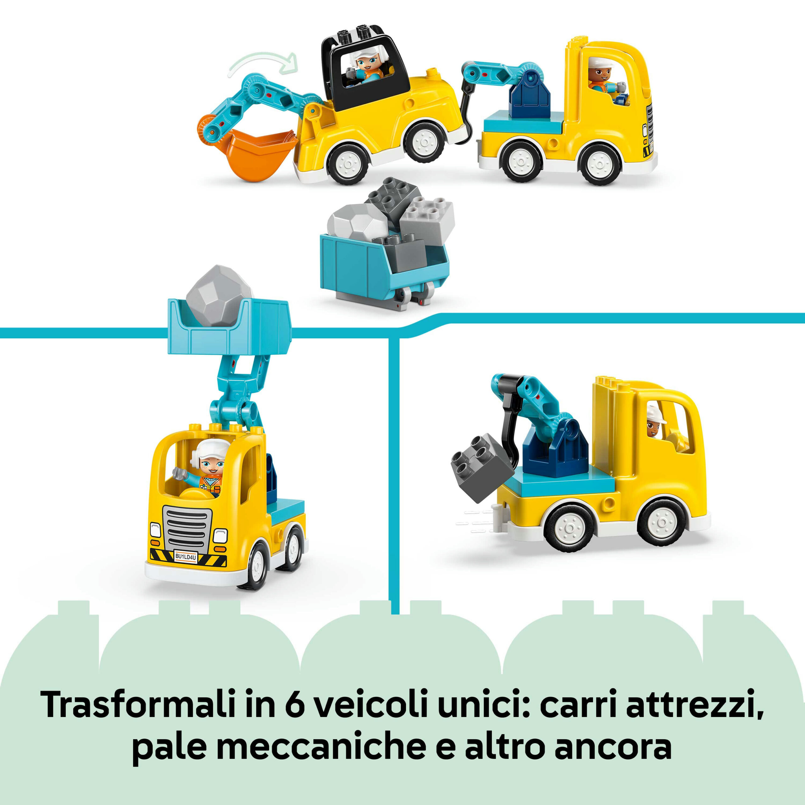 Lego duplo 10475 – veicoli da cantiere 3in1 - LEGO DUPLO