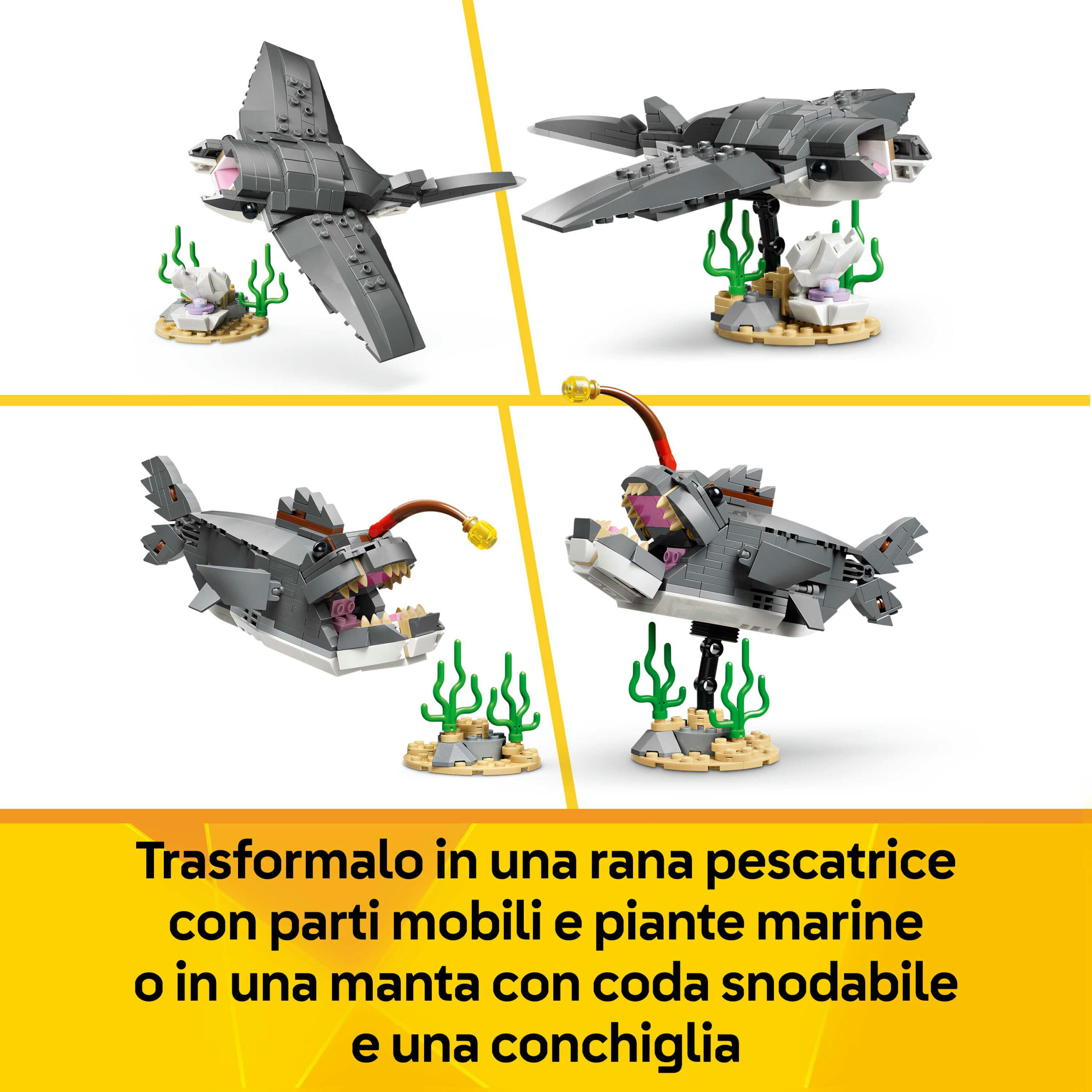 Lego creator 31381 – squalo con scrigno del tesoro 3in1 - LEGO CREATOR