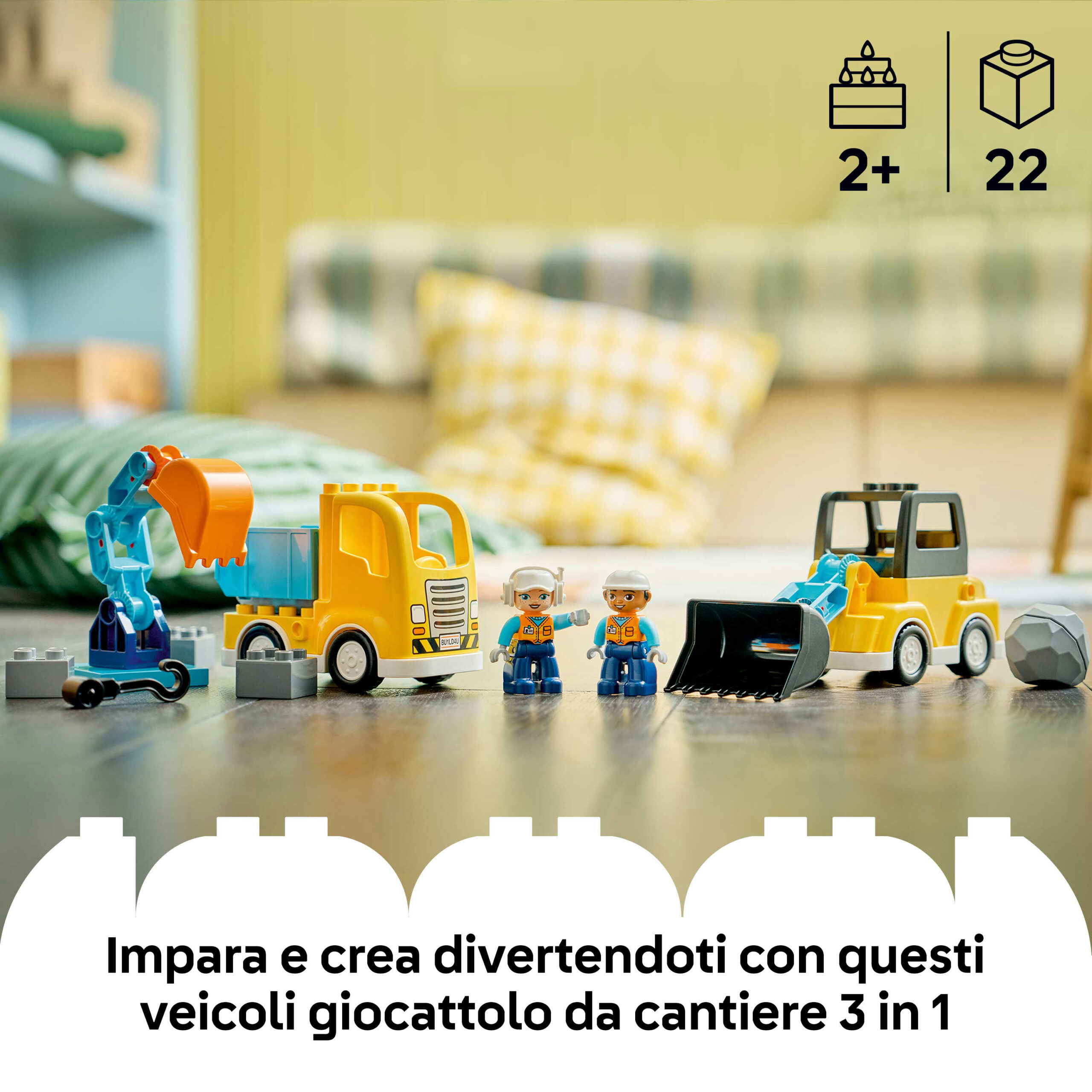 Lego duplo 10475 – veicoli da cantiere 3in1 - LEGO DUPLO