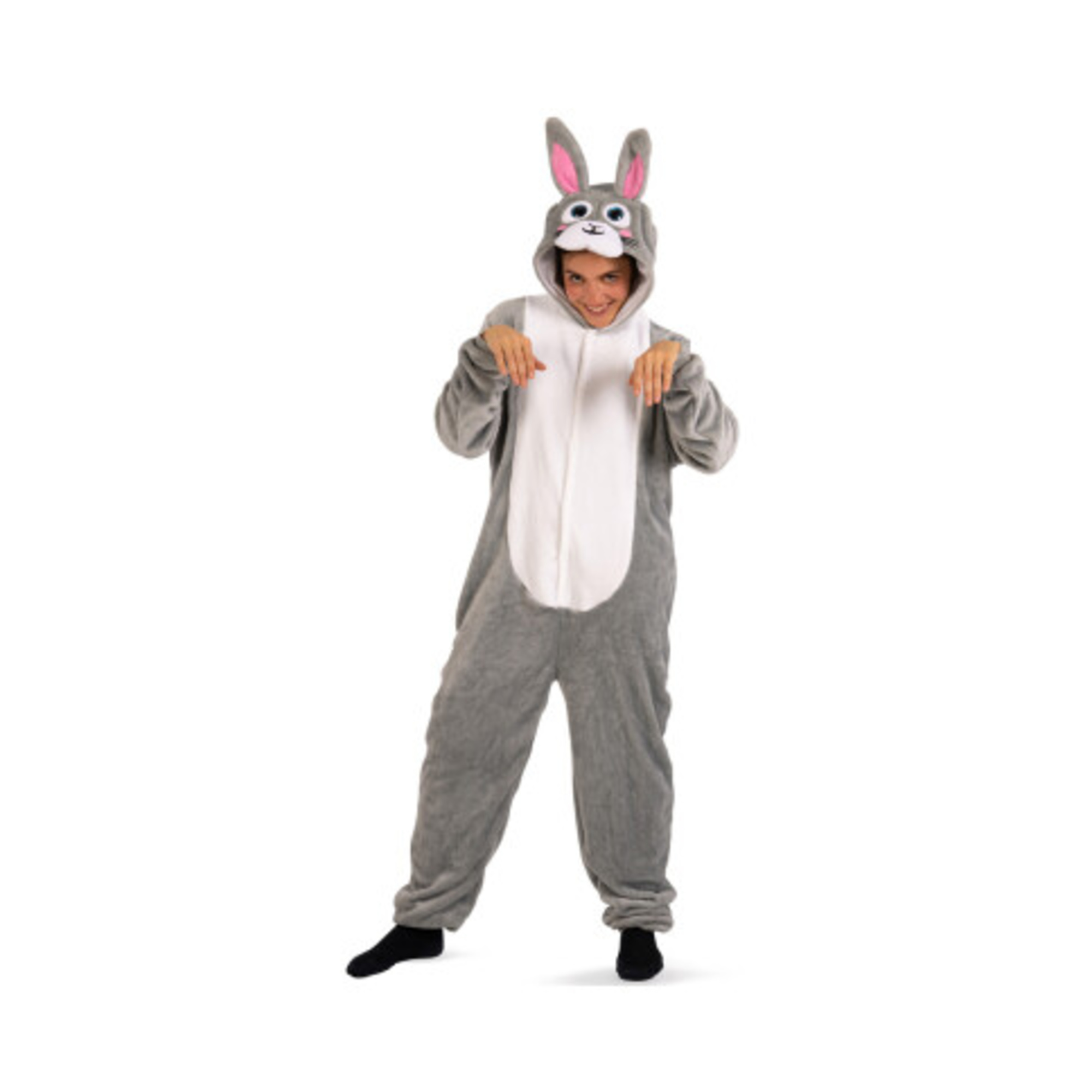 Tutona coniglio in pile con pelliccia in busta con gancio - CARNIVAL TOYS