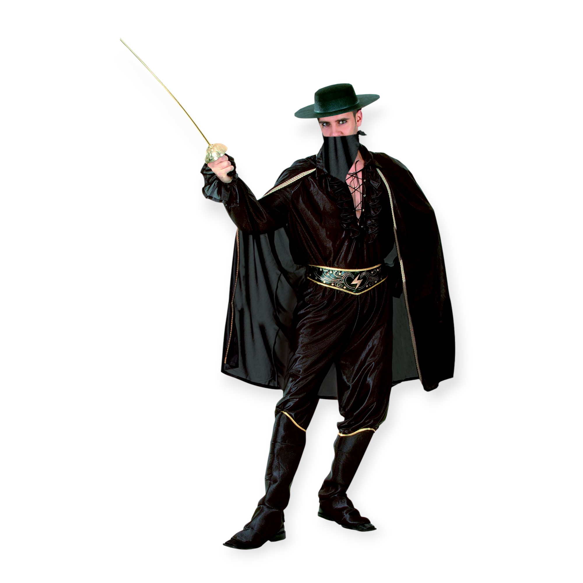 Costume bandito nero adulto carnevale ​ - xl - CIAO