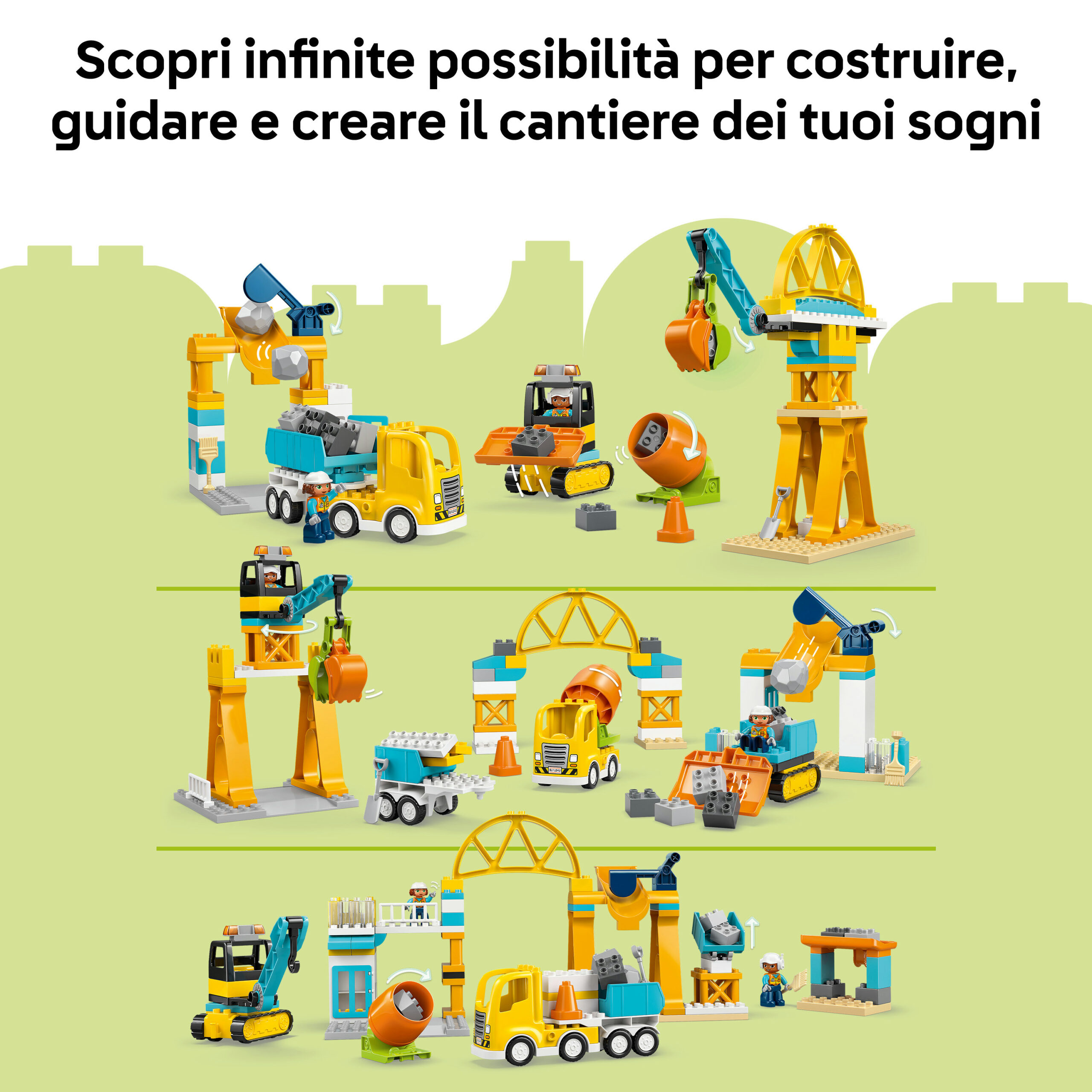 Lego duplo 10476 – cantiere e veicoli 3in1 - LEGO DUPLO
