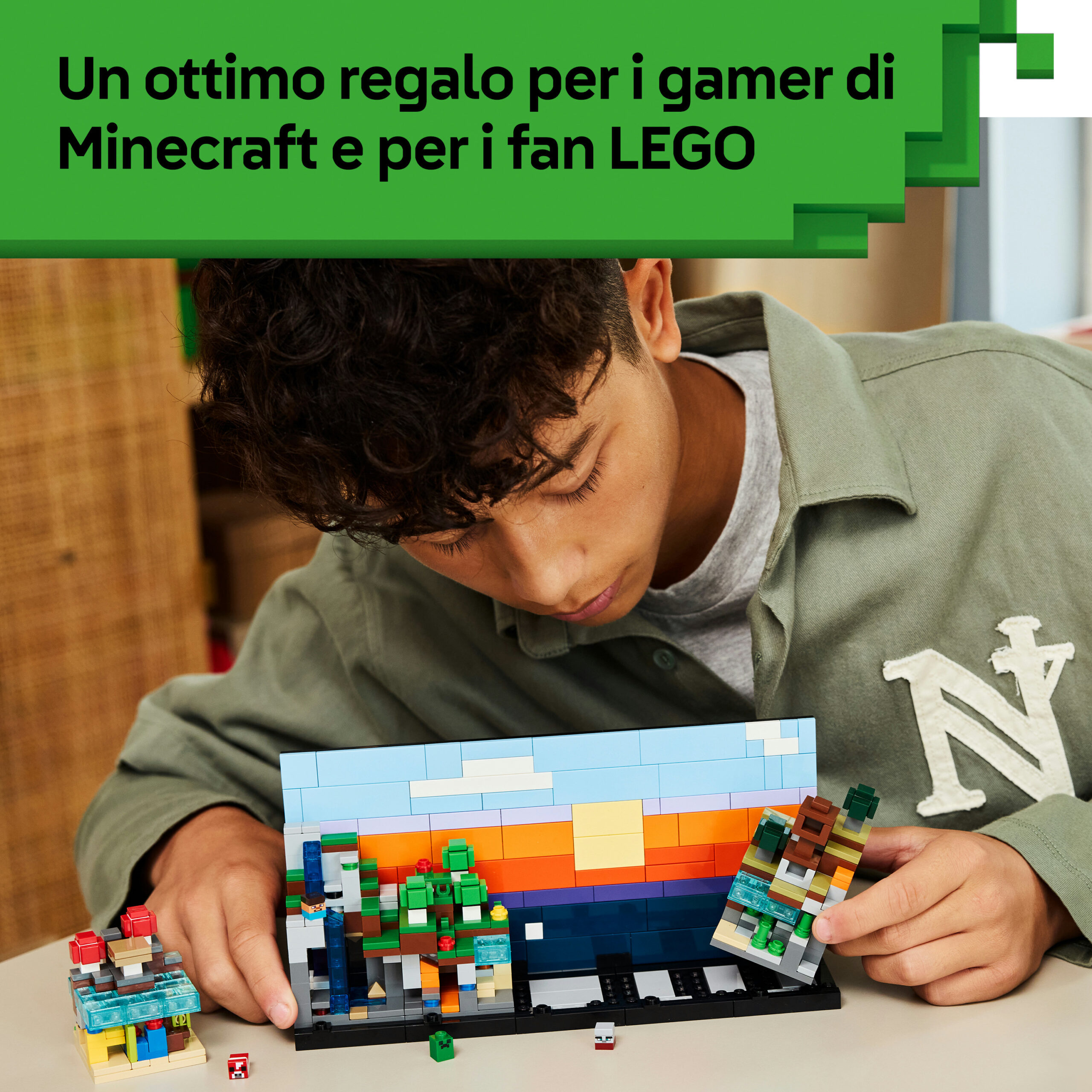 Lego minecraft 21589 – mini-biomi da stanza gaming - Lego