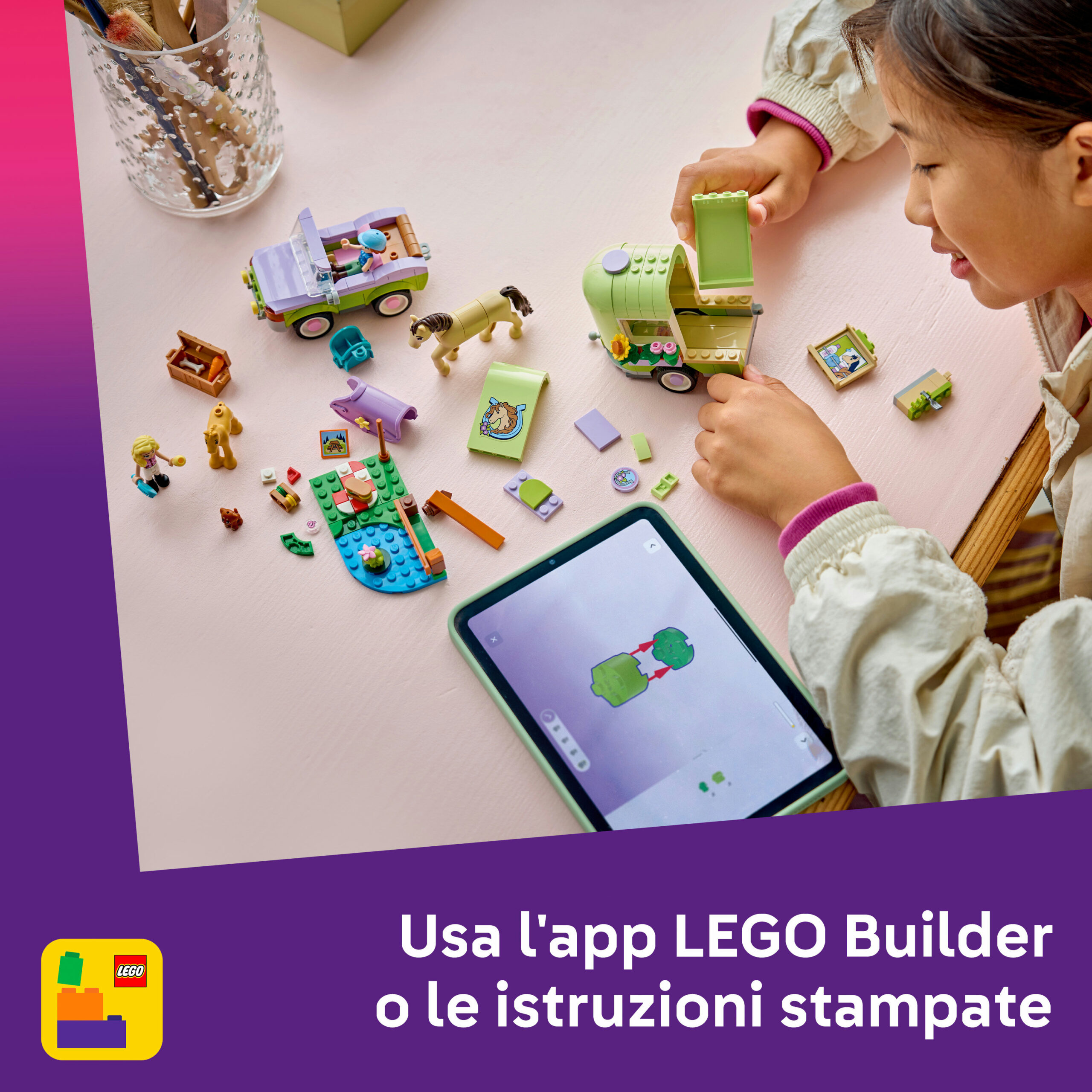 Lego friends 42695 – rimorchio per cavallo e puledro - LEGO FRIENDS