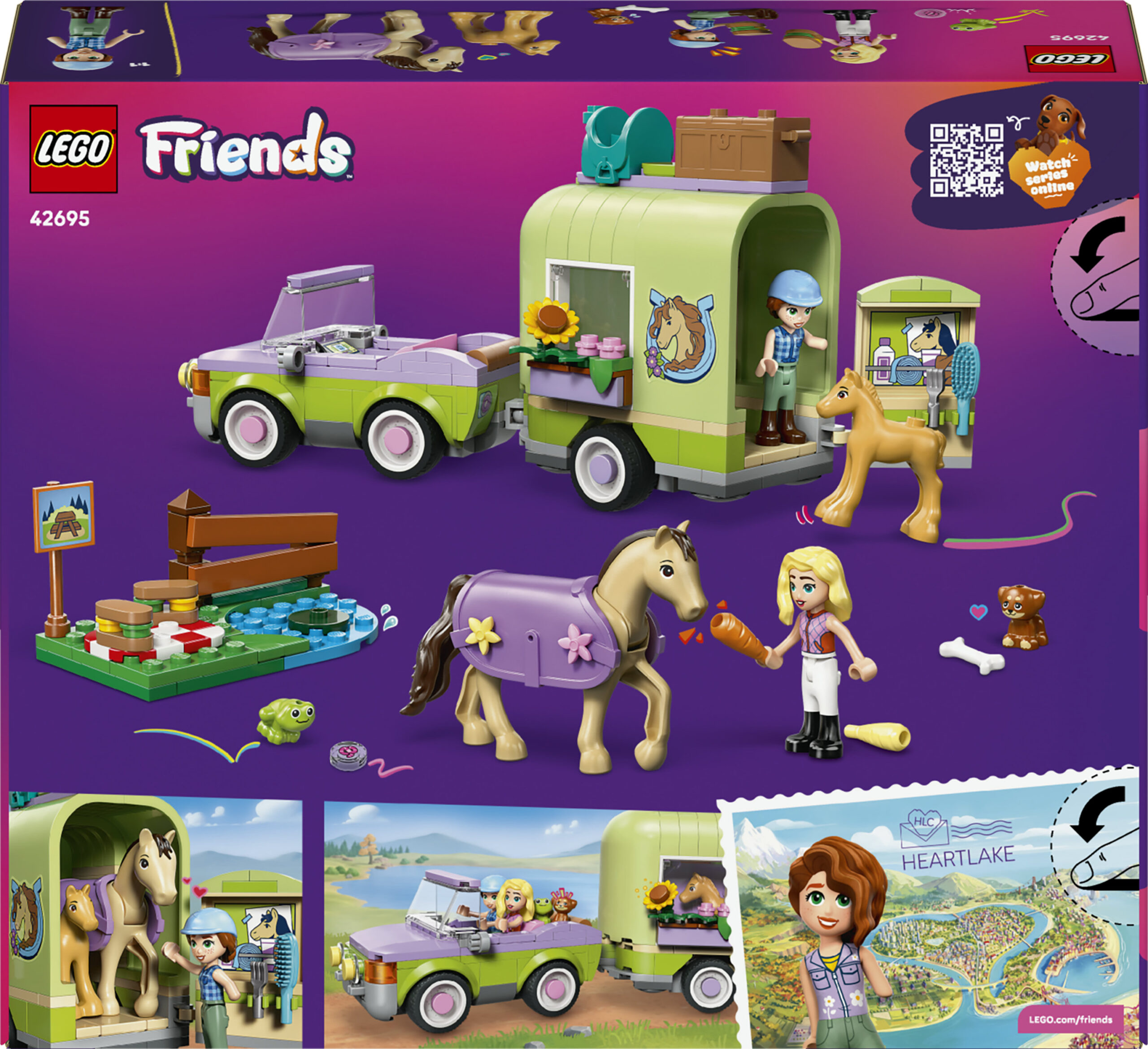 Lego friends 42695 – rimorchio per cavallo e puledro - LEGO FRIENDS