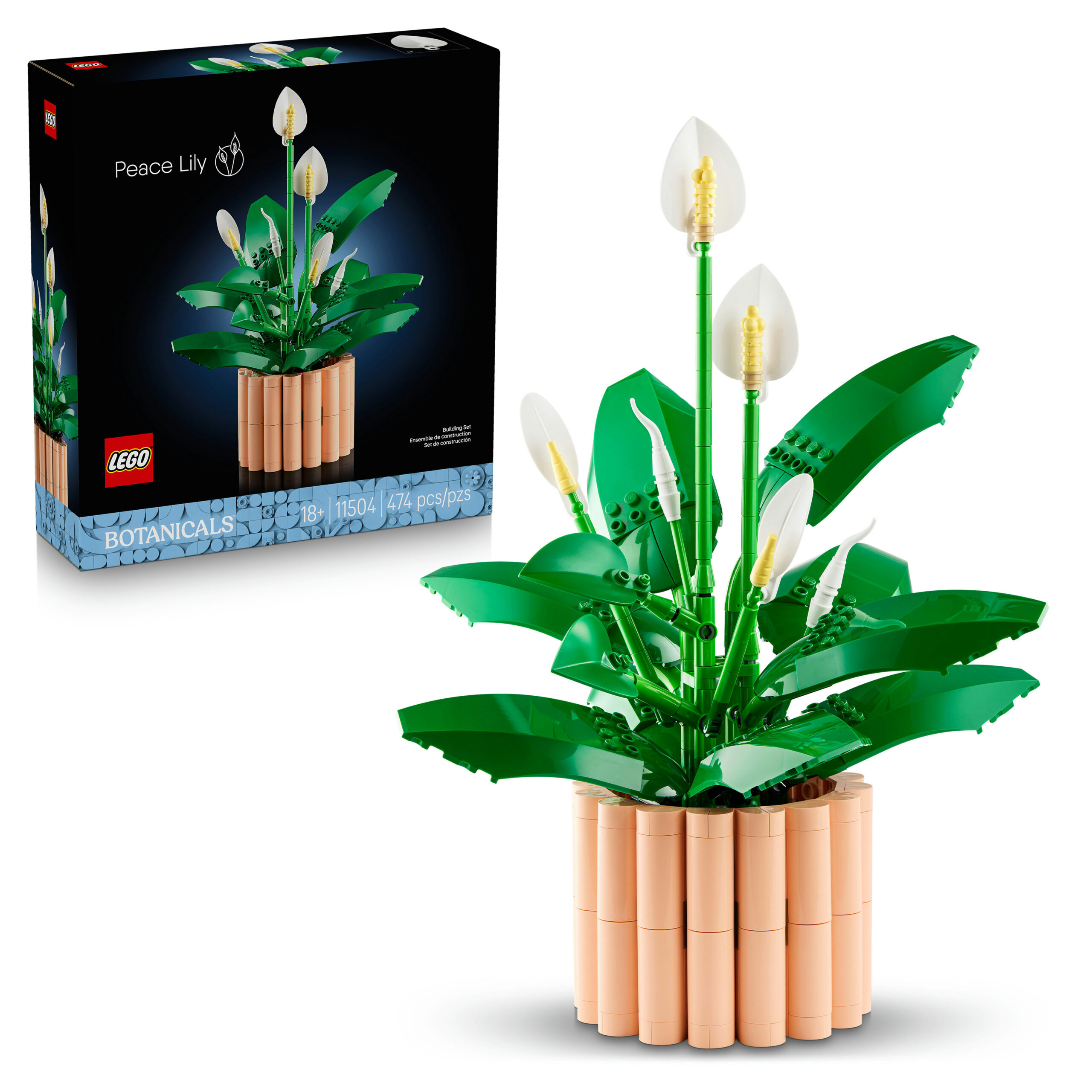 Lego botanicals 11504 – spatifillo pianta artificiale con vaso - Lego