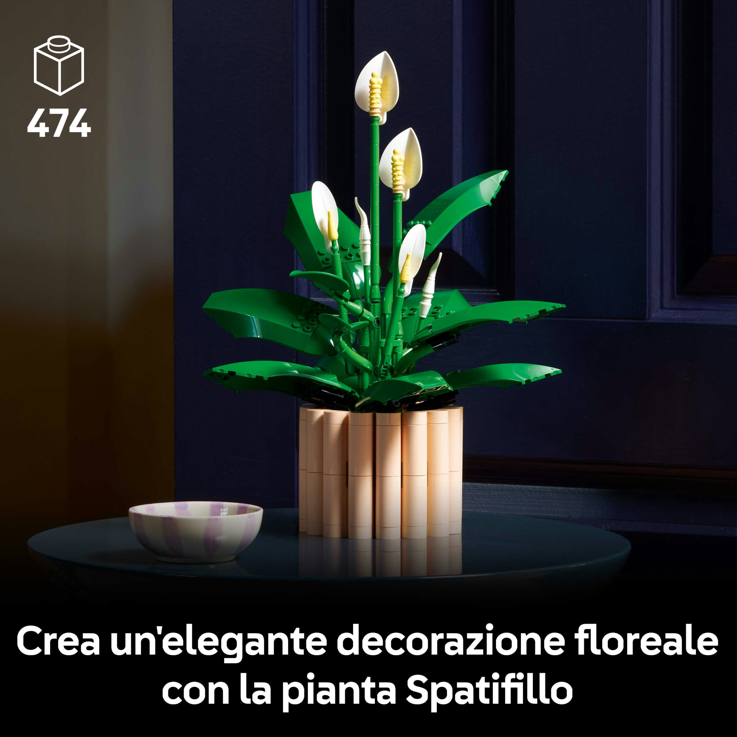 Lego botanicals 11504 – spatifillo pianta artificiale con vaso - Lego