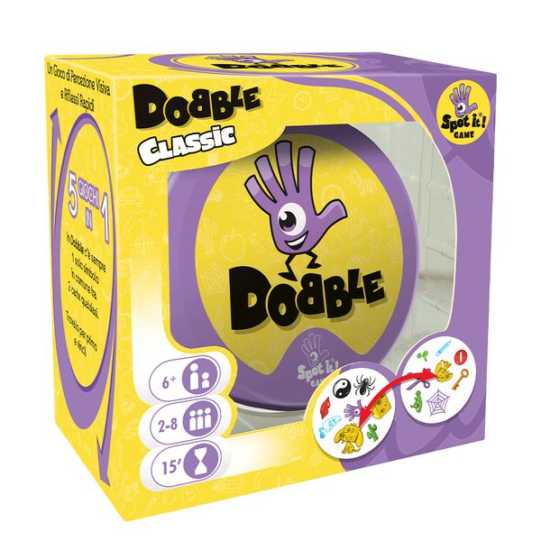 Dobble edizione italiana: asmodee eco-sleeve per 2-8 giocatori, 6+ anni - ASMODEE, DOBBLE