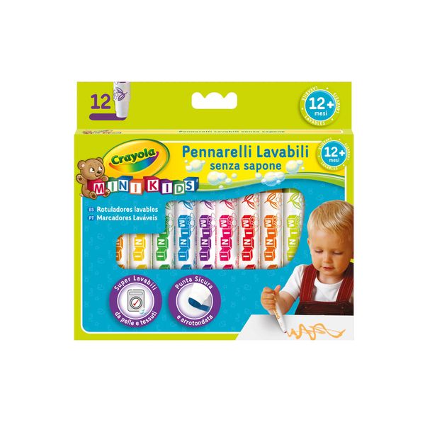 12 pennarelli lavabili minikids crayola - binney & smith - marche - CRAYOLA