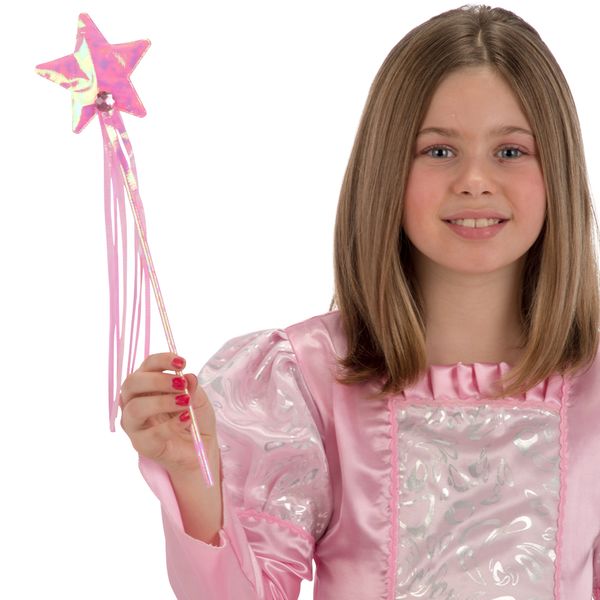 Bacchetta fata in tessuto rosa - 