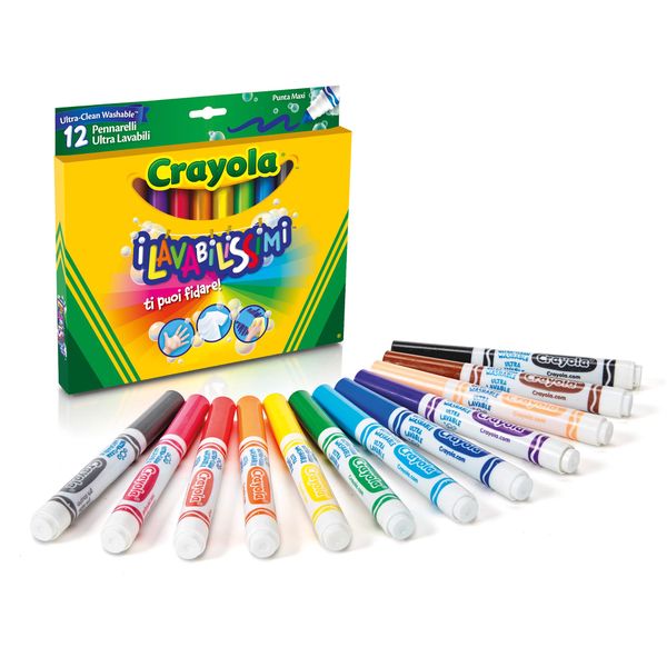 12 colori fibra lavabilissimi - CRAYOLA