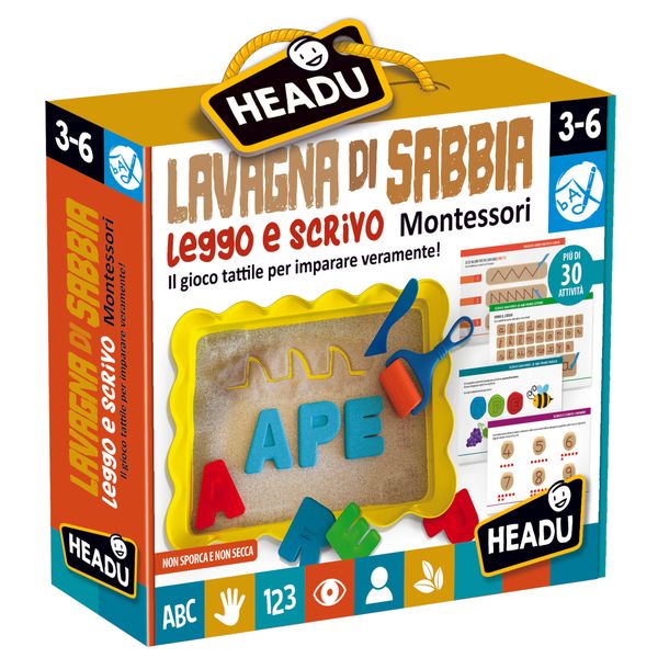 Headu - lavagna di sabbia leggo e scrivo montessori - HEADU