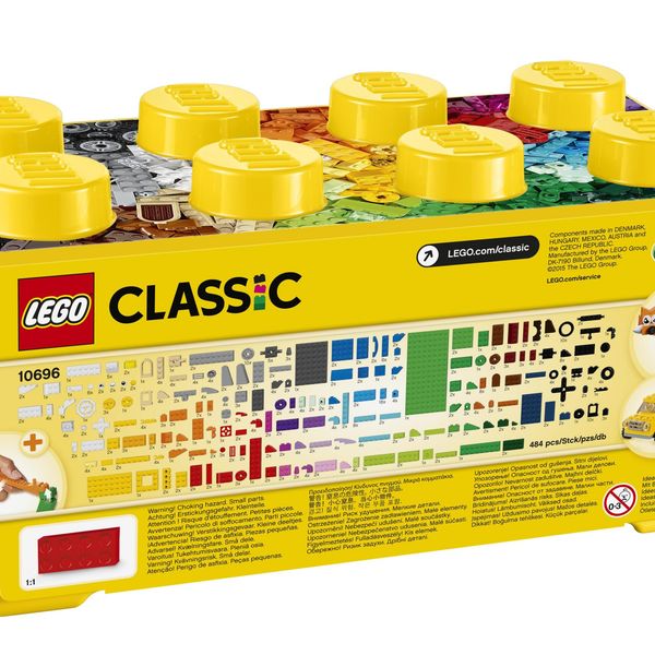 Lego classic 10696 scatola mattoncini creativi media, contenitore per costruire fiori, macchina, treno e aereo giocattolo - LEGO CLASSIC, LEGO
