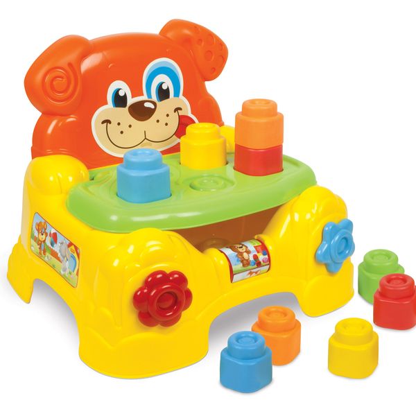 Clementoni - 17080 - poltroncina portamattoncini cagnolino - CLEMENTONI, CLEMMY