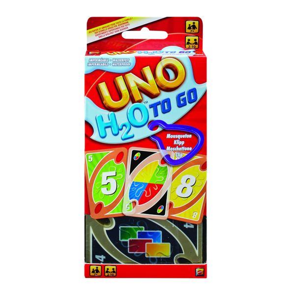 Uno h2o to go - gioco di carte impermeabile per tutta la famiglia - MATTEL GAMES, UNO