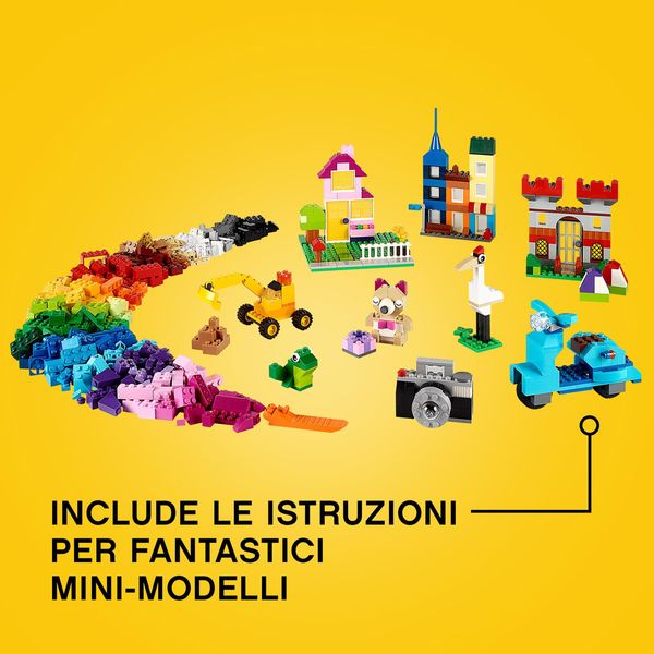 Lego classic 10698 scatola mattoncini creativi grande per costruire macchina fotografica, vespa e ruspa giocattolo - LEGO CLASSIC, LEGO