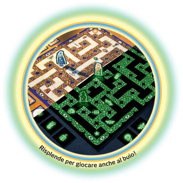 Ravensburger - labirinto magico glow in the dark, gioco da tavolo, da 2 a 4 giocatori, 7+ anni - RAVENSBURGER