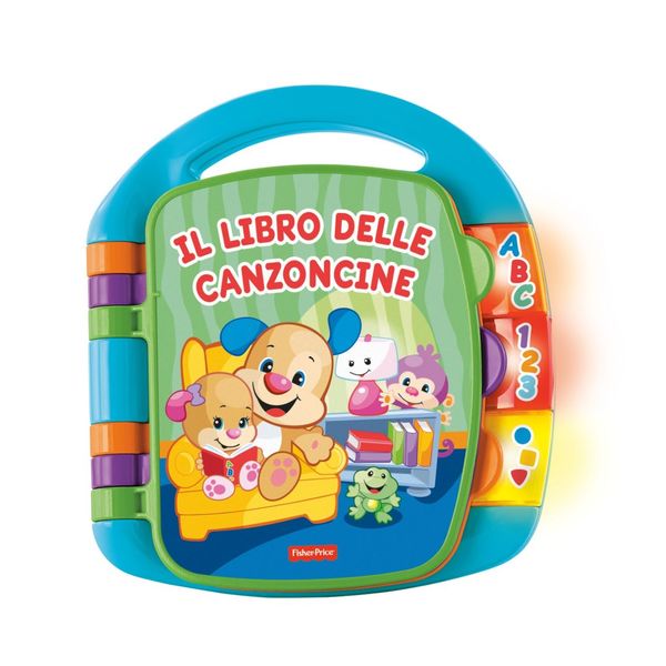Fisher price- libro delle canzoncine ridi e impara, imparare parole, lettere e numeri, bambini dai 6 mesi - FISHER-PRICE