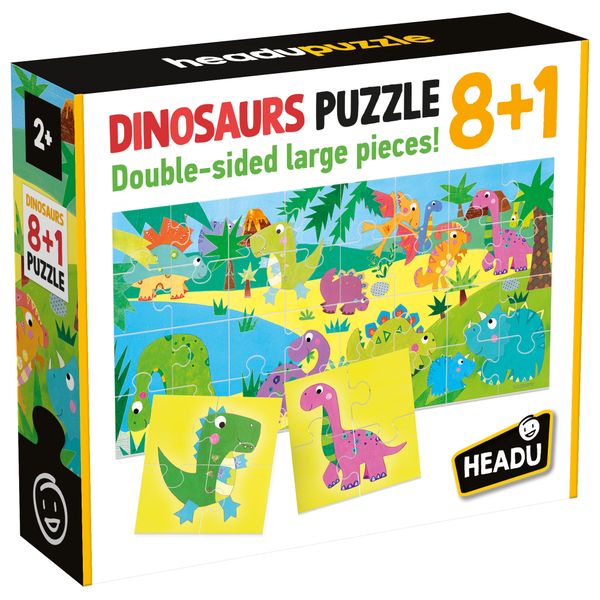 Headu - puzzle 8+1 dinosaurs - HEADU