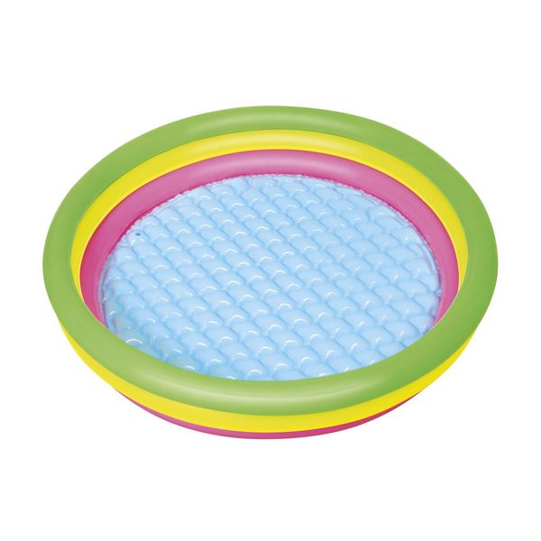 Bestway piscina summer 3 anelli color con fondo gonfiabile 102x25 cm - Bestway