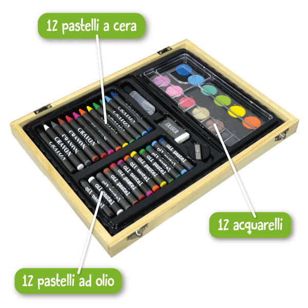 Valigetta in legno 67 pcs - CREA MANIA