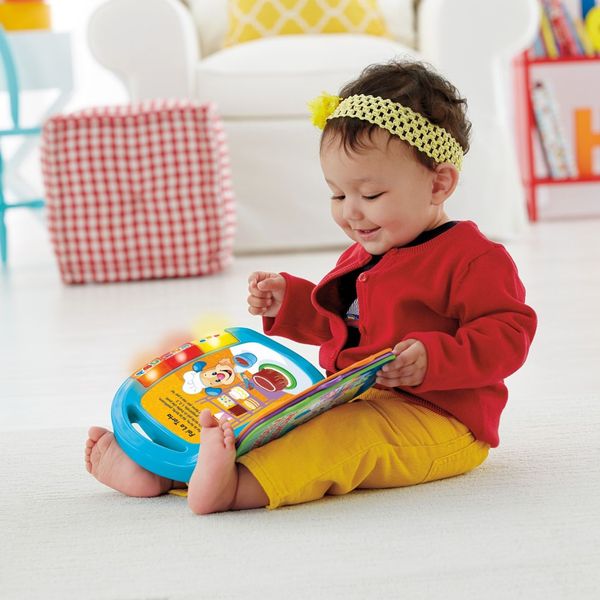 Fisher price- libro delle canzoncine ridi e impara, imparare parole, lettere e numeri, bambini dai 6 mesi - FISHER-PRICE