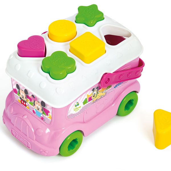 Clementoni - 14933 - minnie bus inserimento forme - Disney, Minnie