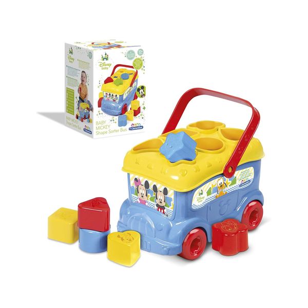 Clementoni - 14395 - topolino bus inserimento forme - Disney, Mickey Mouse