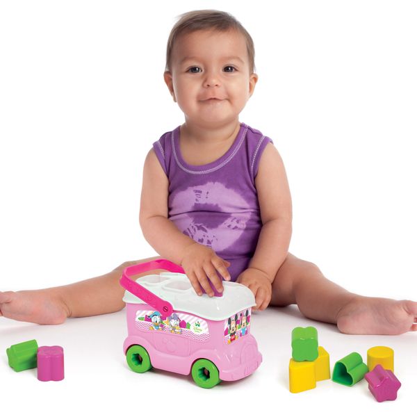 Clementoni - 14933 - minnie bus inserimento forme - Disney, Minnie
