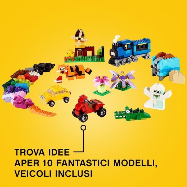 Lego classic 10696 scatola mattoncini creativi media, contenitore per costruire fiori, macchina, treno e aereo giocattolo - LEGO CLASSIC, LEGO
