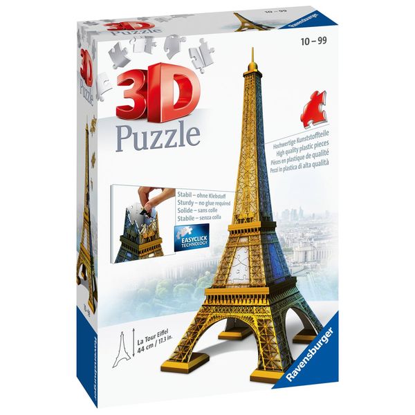 Ravensburger - 3d puzzle tour eiffel, parigi, 216 pezzi, 10+ anni - RAVENSBURGER, RAVENSBURGER 3D PUZZLE