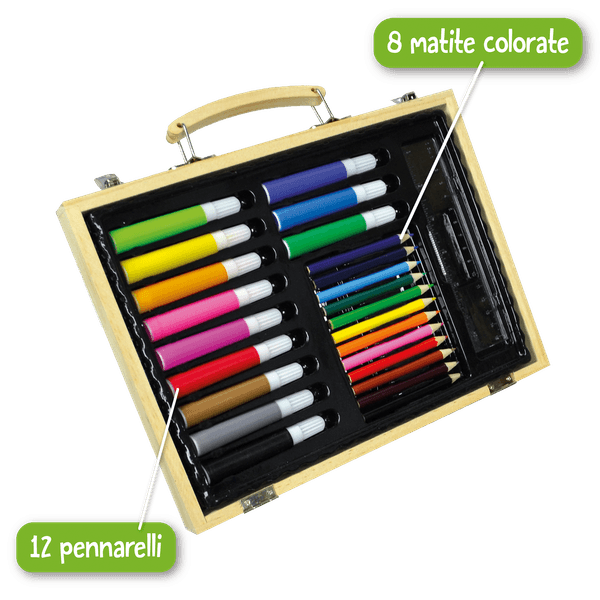 Valigetta in legno 67 pcs - CREA MANIA