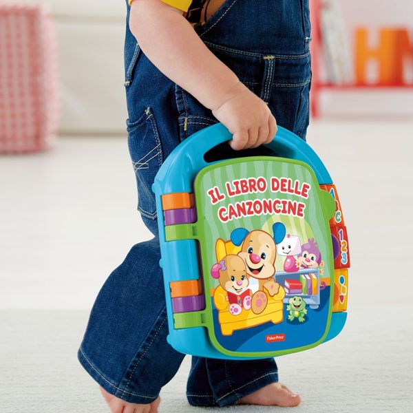 Fisher price- libro delle canzoncine ridi e impara, imparare parole, lettere e numeri, bambini dai 6 mesi - FISHER-PRICE