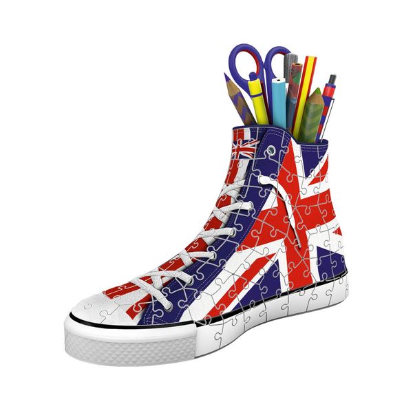 Ravensburger - 3d puzzle portapenne sneaker union jack edition, 108 pezzi, 8+ anni - RAVENSBURGER, RAVENSBURGER 3D PUZZLE