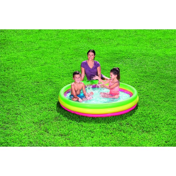 Bestway piscina summer a  3 anelli color con fondo gonfiabile 152x30 cm - Bestway